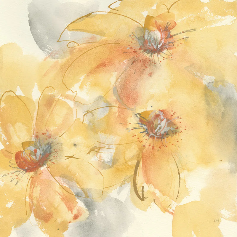 Golden Clematis II by Chris Paschke. SKU 50268a. Archival Giclee Fine art print for wall decor.