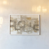 Golden Neutrals I by Chris Paschke. shown as a paper print in a white frame. Available as a archival giclee rolled canvas, fine art paper, or poster print. SKU 78322i.