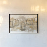 Golden Neutrals II by Chris Paschke. shown as a paper print in a black flame. Available as a archival giclee rolled canvas, fine art paper, or poster print. SKU 78323i.