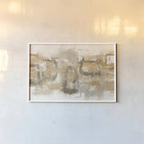 Golden Neutrals II by Chris Paschke. shown as a paper print in a white frame. Available as a archival giclee rolled canvas, fine art paper, or poster print. SKU 78323i.