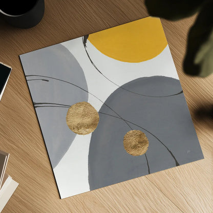 Golden Orbs II by Chris Paschke. Shown as a detailed flat fine art print, highlighting archival giclee quality. Available as an archival giclee rolled canvas, fine art paper, or poster print. SKU 88079a.