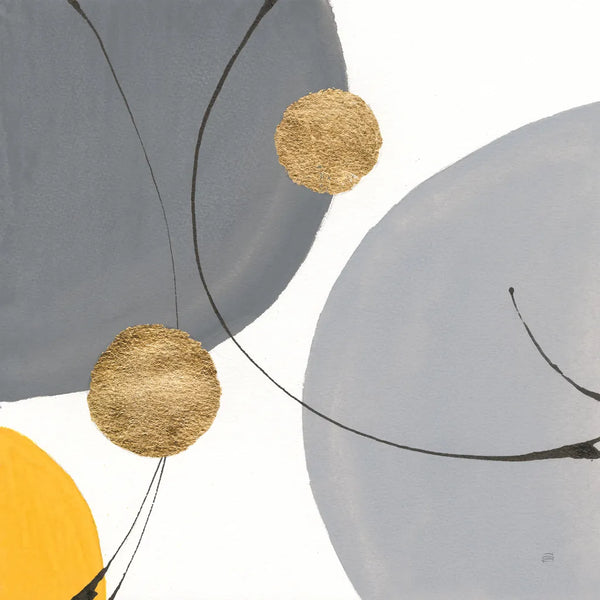 Golden Orbs III by Chris Paschke. SKU 88080a. Archival Giclee Fine art print for wall decor.