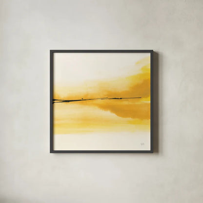 Golden Reflection II by Chris Paschke. Shown in a sleek black glass frame for a contemporary gallery look. Available as an archival giclee rolled canvas, fine art paper, or poster print. SKU 39674a.