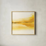 Golden Reflection II by Chris Paschke. Shown in a natural wood glass frame for a timeless modern aesthetic. Available as an archival giclee rolled canvas, fine art paper, or poster print. SKU 39674a.