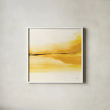 Golden Reflection II by Chris Paschke. Shown in a crisp white glass frame for a clean and minimalist style. Available as an archival giclee rolled canvas, fine art paper, or poster print. SKU 39674a.