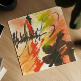 Graffiti Orange II by Chris Paschke. Shown as a detailed flat fine art print, highlighting archival giclee quality. Available as an archival giclee rolled canvas, fine art paper, or poster print. SKU 44543a.