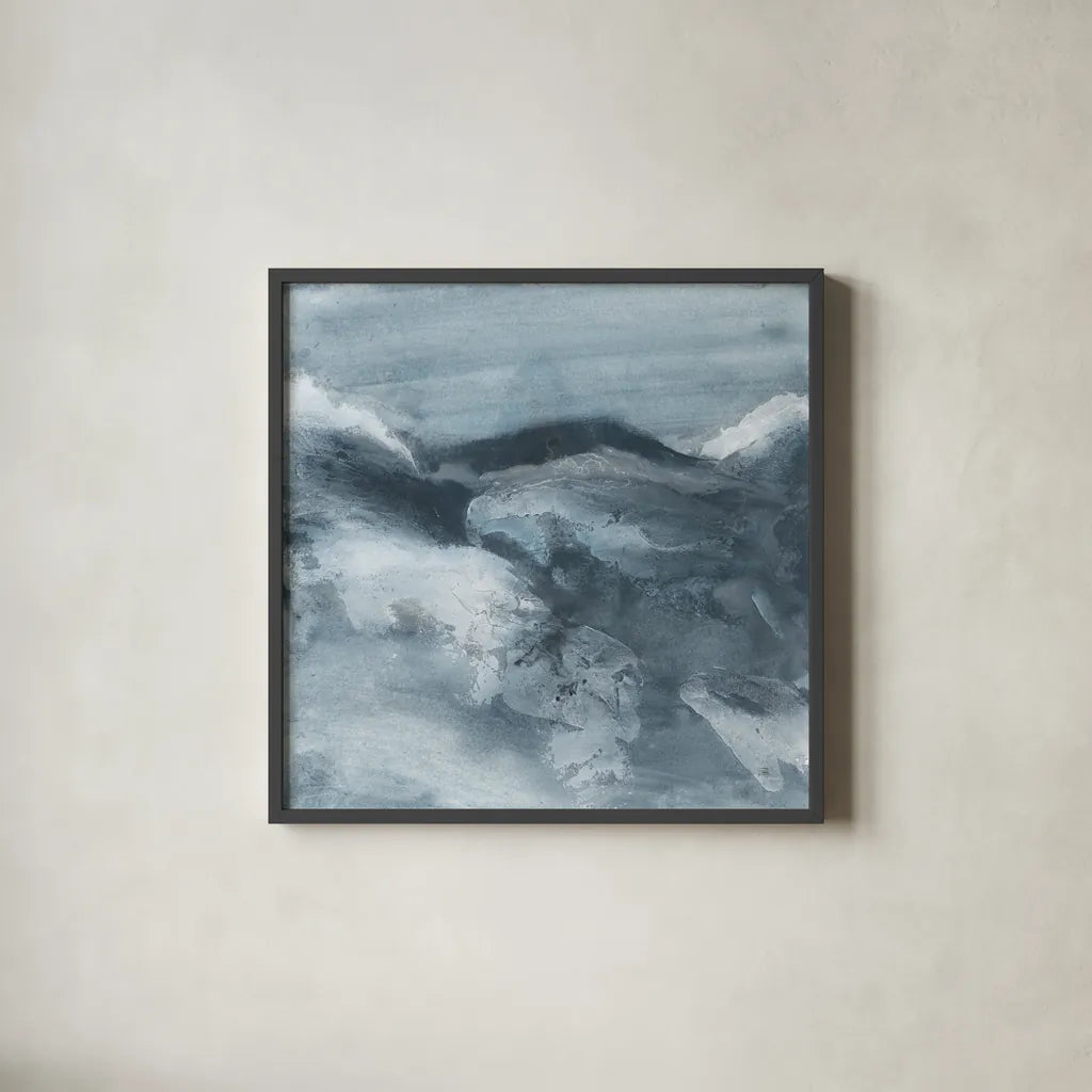 Granite I by Chris Paschke. Shown in a sleek black glass frame for a contemporary gallery look. Available as an archival giclee rolled canvas, fine art paper, or poster print. SKU 72449a.