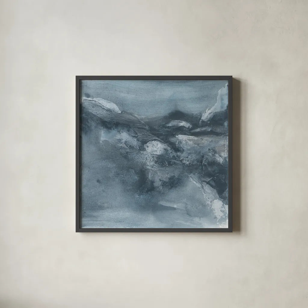 Granite II by Chris Paschke. Shown in a sleek black glass frame for a contemporary gallery look. Available as an archival giclee rolled canvas, fine art paper, or poster print. SKU 72450a.