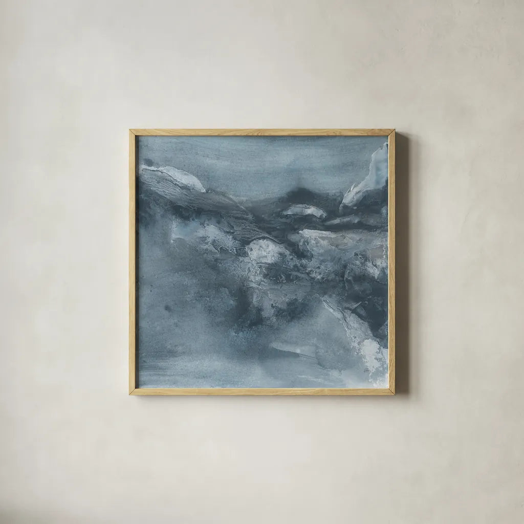 Granite II by Chris Paschke. Shown in a natural wood glass frame for a timeless modern aesthetic. Available as an archival giclee rolled canvas, fine art paper, or poster print. SKU 72450a.