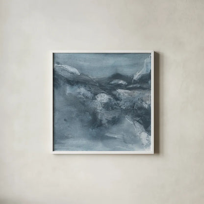 Granite II by Chris Paschke. Shown in a crisp white glass frame for a clean and minimalist style. Available as an archival giclee rolled canvas, fine art paper, or poster print. SKU 72450a.