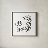 Grapes II BW by Chris Paschke. Shown in a sleek black glass frame for a contemporary gallery look. Available as an archival giclee rolled canvas, fine art paper, or poster print. SKU 64215a.