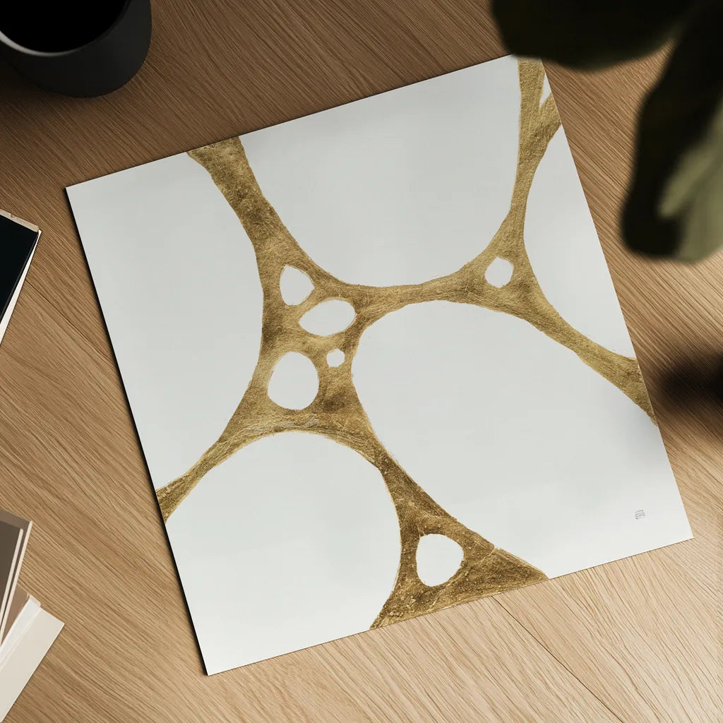 Graphic Gold III by Chris Paschke. Shown as a detailed flat fine art print, highlighting archival giclee quality. Available as an archival giclee rolled canvas, fine art paper, or poster print. SKU 91428a.