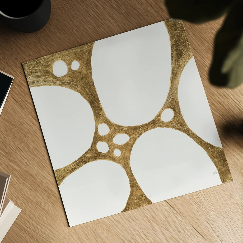 Graphic Gold IV by Chris Paschke. Shown as a detailed flat fine art print, highlighting archival giclee quality. Available as an archival giclee rolled canvas, fine art paper, or poster print. SKU 91429a.