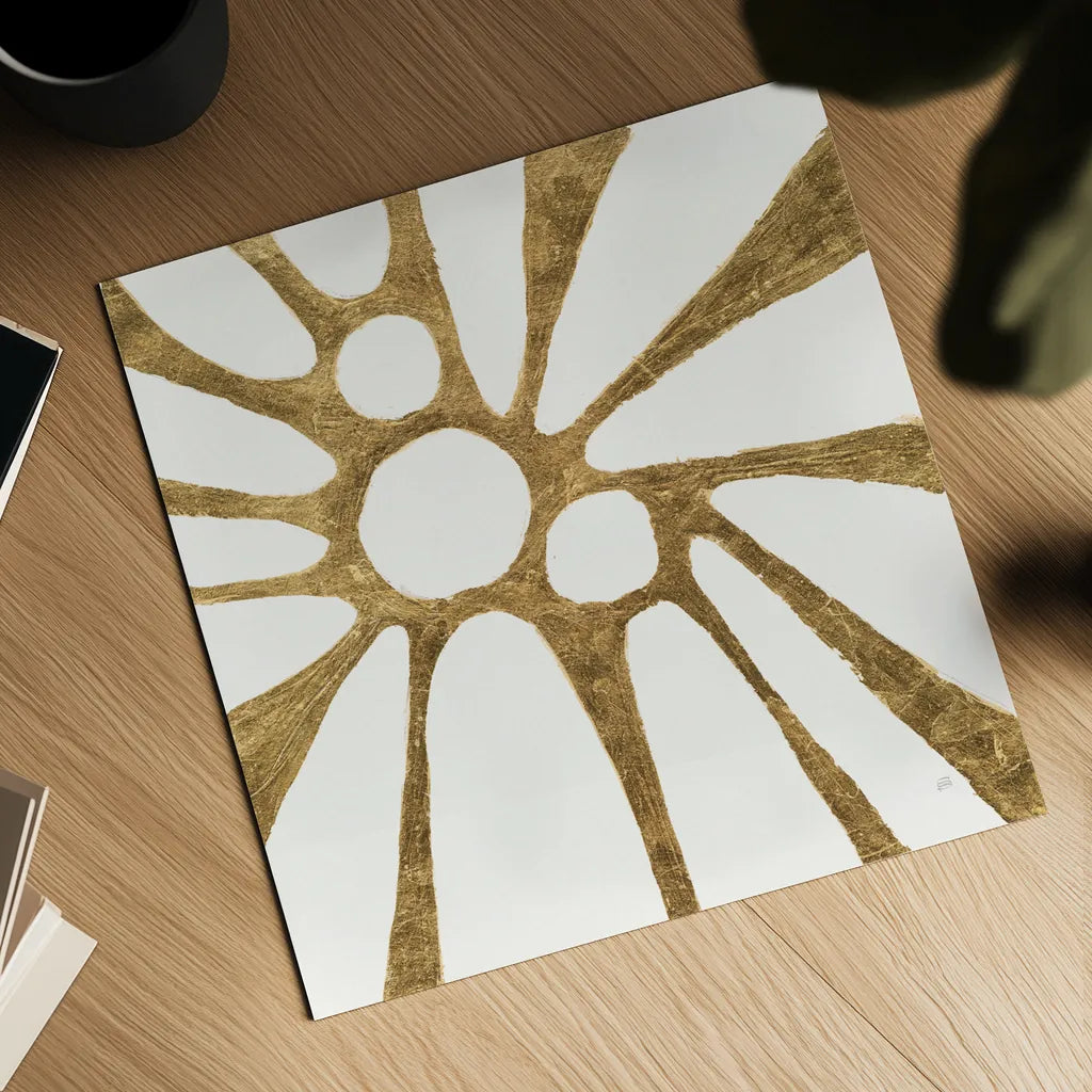 Graphic Gold VI by Chris Paschke. Shown as a detailed flat fine art print, highlighting archival giclee quality. Available as an archival giclee rolled canvas, fine art paper, or poster print. SKU 91431a.