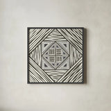 Graphics II by Chris Paschke. Shown in a sleek black glass frame for a contemporary gallery look. Available as an archival giclee rolled canvas, fine art paper, or poster print. SKU 45459a.