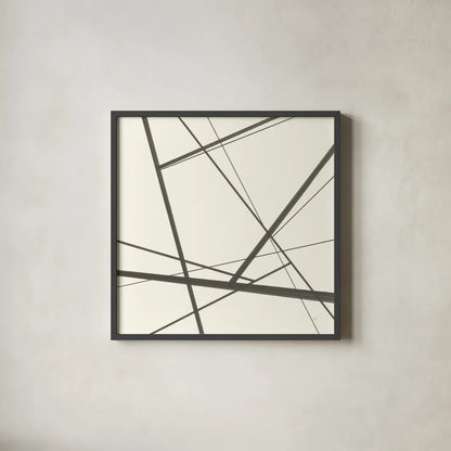 Graphics III by Chris Paschke. Shown in a sleek black glass frame for a contemporary gallery look. Available as an archival giclee rolled canvas, fine art paper, or poster print. SKU 45460a.