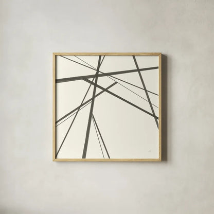 Graphics IV by Chris Paschke. Shown in a natural wood glass frame for a timeless modern aesthetic. Available as an archival giclee rolled canvas, fine art paper, or poster print. SKU 45461a.