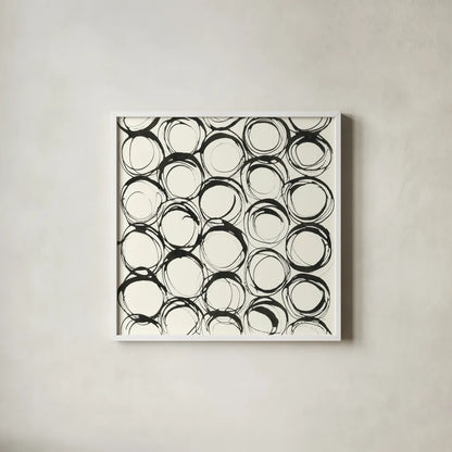 Graphics IX by Chris Paschke. Shown in a crisp white glass frame for a clean and minimalist style. Available as an archival giclee rolled canvas, fine art paper, or poster print. SKU 45466a.