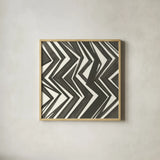 Graphics V by Chris Paschke. Shown in a natural wood glass frame for a timeless modern aesthetic. Available as an archival giclee rolled canvas, fine art paper, or poster print. SKU 45462a.