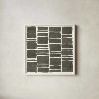 Graphics VII by Chris Paschke. Shown in a crisp white glass frame for a clean and minimalist style. Available as an archival giclee rolled canvas, fine art paper, or poster print. SKU 45464a.