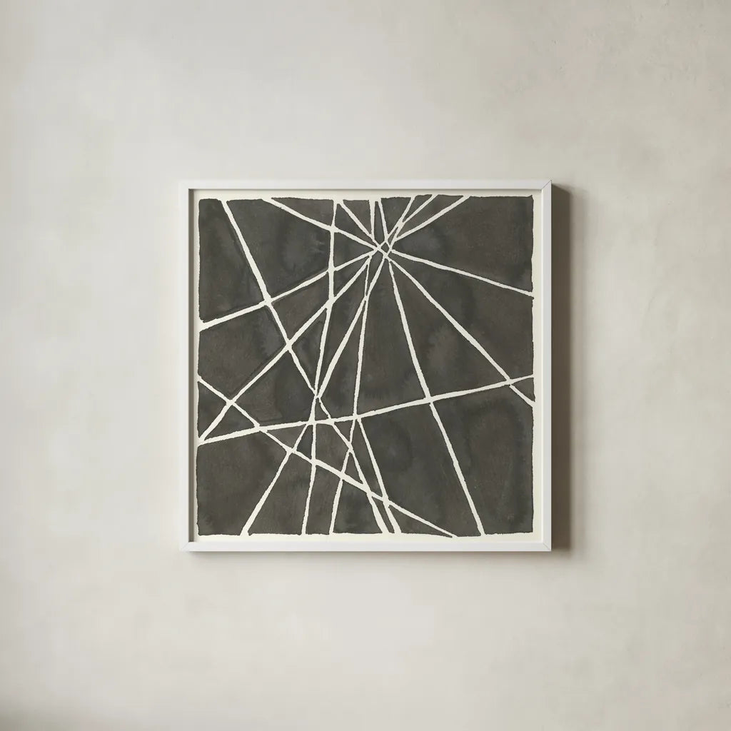 Graphics VIII by Chris Paschke. Shown in a crisp white glass frame for a clean and minimalist style. Available as an archival giclee rolled canvas, fine art paper, or poster print. SKU 45465a.