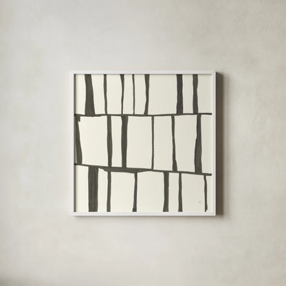 Graphics X by Chris Paschke. Shown in a crisp white glass frame for a clean and minimalist style. Available as an archival giclee rolled canvas, fine art paper, or poster print. SKU 45467a.