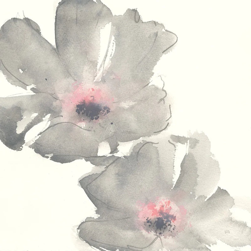 Gray Blush Cosmos I by Chris Paschke. SKU 33990a. Archival Giclee Fine art print for wall decor.