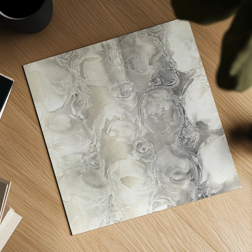 Gray Circles II by Chris Paschke. Shown as a detailed flat fine art print, highlighting archival giclee quality. Available as an archival giclee rolled canvas, fine art paper, or poster print. SKU 16885a.