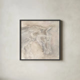 Gray Head III by Chris Paschke. Shown in a sleek black glass frame for a contemporary gallery look. Available as an archival giclee rolled canvas, fine art paper, or poster print. SKU 37171a.