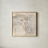 Gray Head III by Chris Paschke. Shown in a natural wood glass frame for a timeless modern aesthetic. Available as an archival giclee rolled canvas, fine art paper, or poster print. SKU 37171a.