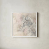 Gray Head IV by Chris Paschke. Shown in a crisp white glass frame for a clean and minimalist style. Available as an archival giclee rolled canvas, fine art paper, or poster print. SKU 37172a.
