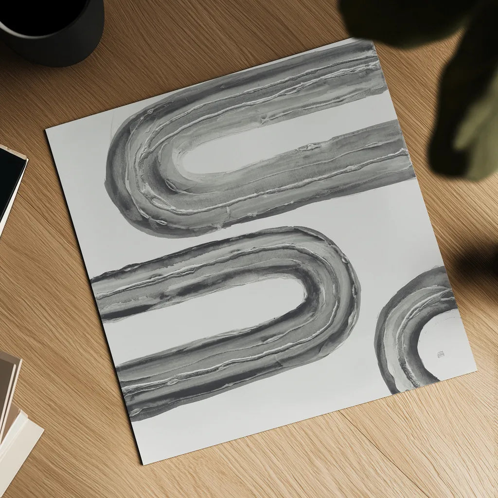 Gray Rainbow V by Chris Paschke. Shown as a detailed flat fine art print, highlighting archival giclee quality. Available as an archival giclee rolled canvas, fine art paper, or poster print. SKU 69557a.