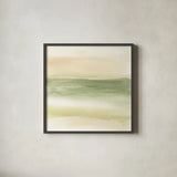 Green Water I by Chris Paschke. Shown in a sleek black glass frame for a contemporary gallery look. Available as an archival giclee rolled canvas, fine art paper, or poster print. SKU 67662a.