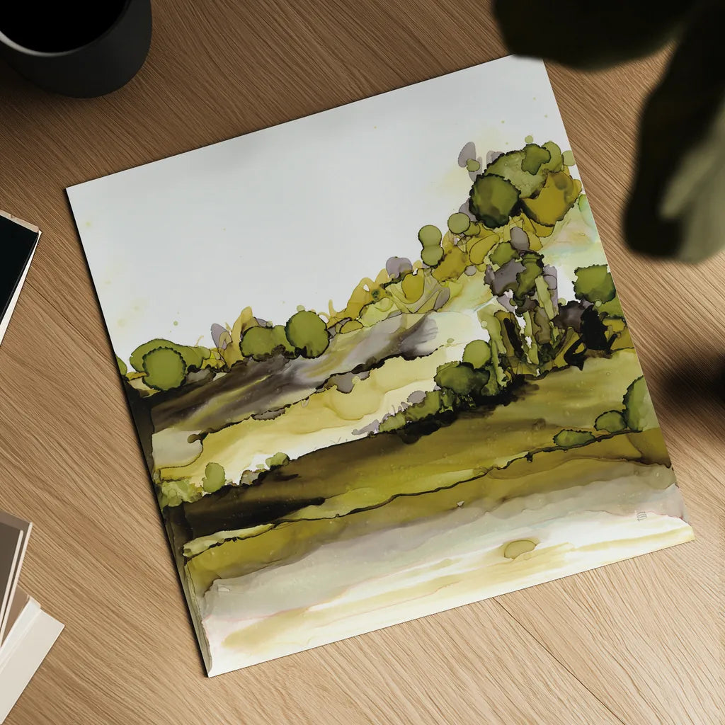 Greenscape II by Chris Paschke. Shown as a detailed flat fine art print, highlighting archival giclee quality. Available as an archival giclee rolled canvas, fine art paper, or poster print. SKU 66751a.