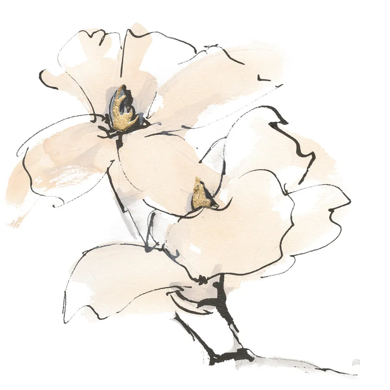 Greige Magnolias III by Chris Paschke. SKU 88346a. Archival Giclee Fine art print for wall decor.