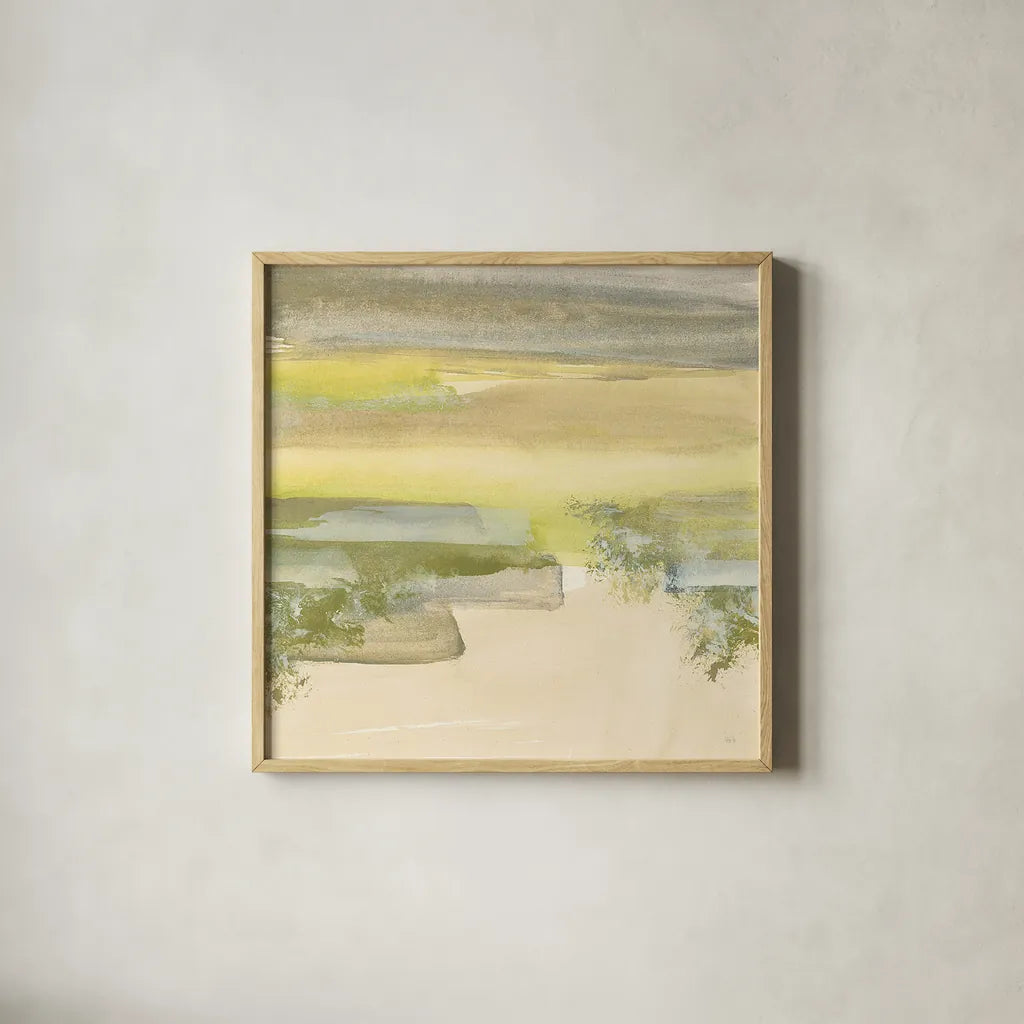 Grey Stone IV by Chris Paschke. Shown in a natural wood glass frame for a timeless modern aesthetic. Available as an archival giclee rolled canvas, fine art paper, or poster print. SKU 19804a.