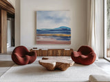 Grounded Rust II by Chris Paschke. Shown as extra-large giant wall art in a modern living room. Available as an archival giclee rolled canvas, fine art paper, or poster print. SKU 91463a.