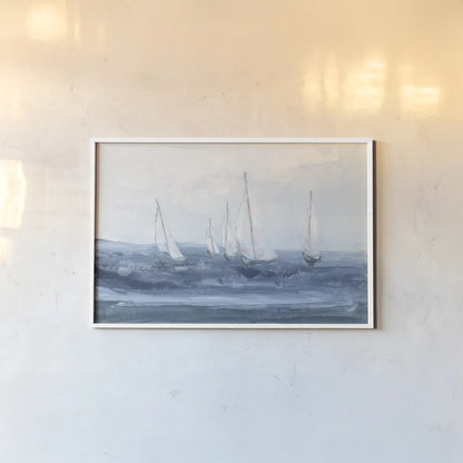Group Sail I by Chris Paschke. shown as a paper print in a white frame. Available as a archival giclee rolled canvas, fine art paper, or poster print. SKU 73882i.