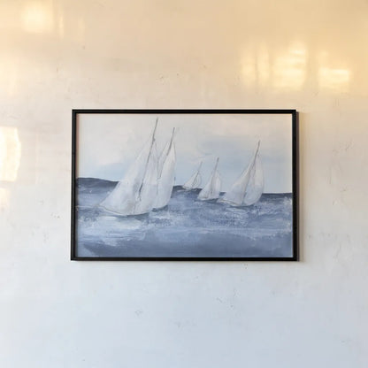 Group Sail III by Chris Paschke. shown as a paper print in a black flame. Available as a archival giclee rolled canvas, fine art paper, or poster print. SKU 73884i.