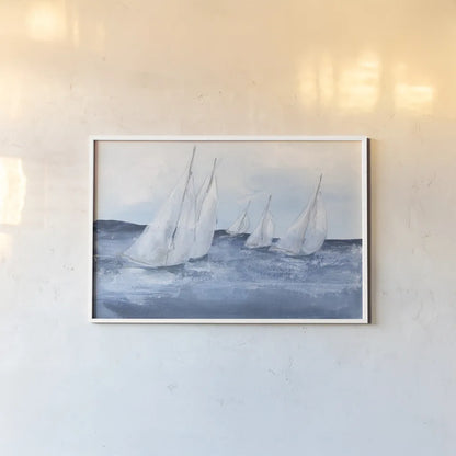 Group Sail III by Chris Paschke. shown as a paper print in a white frame. Available as a archival giclee rolled canvas, fine art paper, or poster print. SKU 73884i.