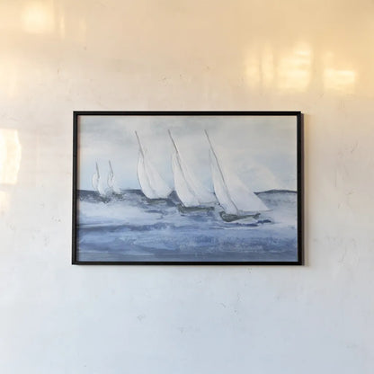 Group Sail IV by Chris Paschke. shown as a paper print in a black flame. Available as a archival giclee rolled canvas, fine art paper, or poster print. SKU 73885i.