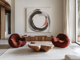 Hake Clay II by Chris Paschke. Shown as extra-large giant wall art in a modern living room. Available as an archival giclee rolled canvas, fine art paper, or poster print. SKU 70666a.