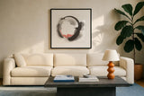Hake Clay IV by Chris Paschke. Displayed in a glass frame with matte in a clean modern living room. Available as an archival giclee rolled canvas, fine art paper, or poster print. SKU 70668a.