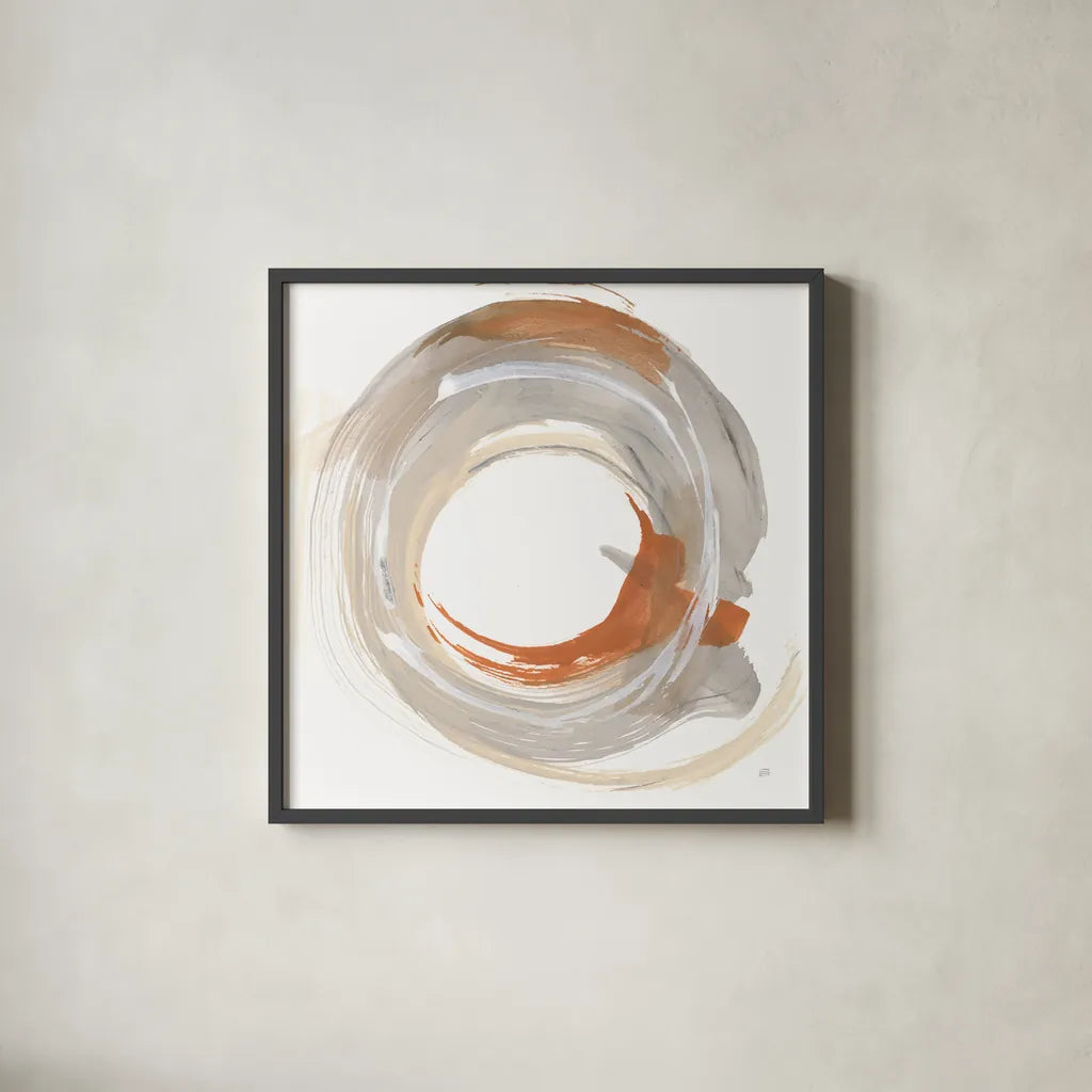 Hake Neutral I by Chris Paschke. Shown in a sleek black glass frame for a contemporary gallery look. Available as an archival giclee rolled canvas, fine art paper, or poster print. SKU 70661a.