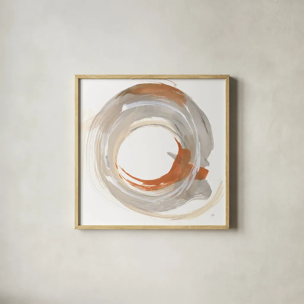 Hake Neutral I by Chris Paschke. Shown in a natural wood glass frame for a timeless modern aesthetic. Available as an archival giclee rolled canvas, fine art paper, or poster print. SKU 70661a.