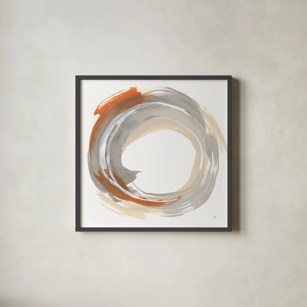 Hake Neutral II by Chris Paschke. Shown in a sleek black glass frame for a contemporary gallery look. Available as an archival giclee rolled canvas, fine art paper, or poster print. SKU 70662a.