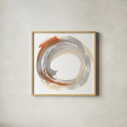 Hake Neutral II by Chris Paschke. Shown in a natural wood glass frame for a timeless modern aesthetic. Available as an archival giclee rolled canvas, fine art paper, or poster print. SKU 70662a.