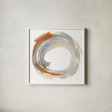 Hake Neutral II by Chris Paschke. Shown in a crisp white glass frame for a clean and minimalist style. Available as an archival giclee rolled canvas, fine art paper, or poster print. SKU 70662a.
