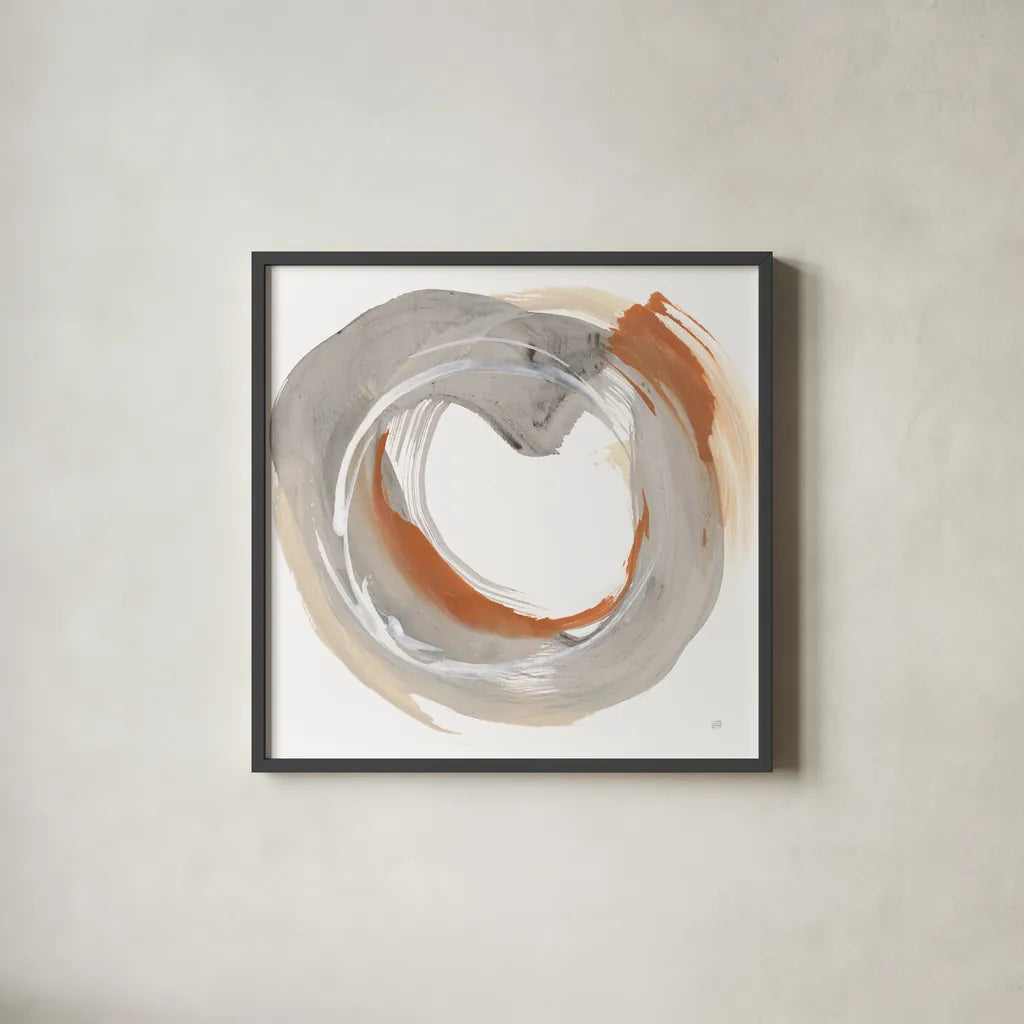 Hake Neutral III by Chris Paschke. Shown in a sleek black glass frame for a contemporary gallery look. Available as an archival giclee rolled canvas, fine art paper, or poster print. SKU 70663a.
