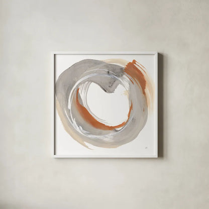 Hake Neutral III by Chris Paschke. Shown in a crisp white glass frame for a clean and minimalist style. Available as an archival giclee rolled canvas, fine art paper, or poster print. SKU 70663a.